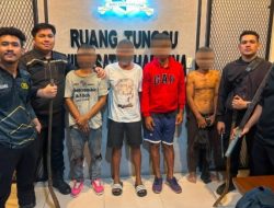 Patroli KRYD Polres Pelabuhan Belawan Amankan Empat Terduga Pelaku Tawuran dan Empat Senjata Tajam
