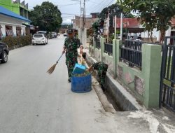 Wujudkan Lingkungan Bersih di Pangkalan Koramil 16/Laguboti