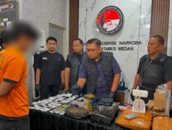 Bandar Narkoba Lintas Provinsi yang Manfaatkan Jasa Ekspedisi Digulung Satresnarkoba Polrestabes Medan