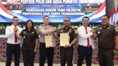 Perkuat Sinergitas, Kapolres Humbahas dan Kajari Teken Komitmen Bersama di Polda Sumut
