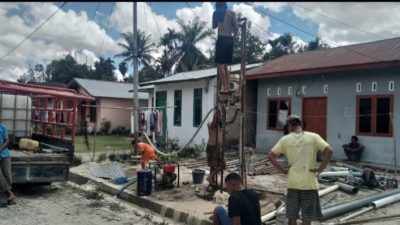 Lapisan Batu Keras Tak Halangi Satgas TMMD Kodim 0210/TU Untuk Hadirkan Air Bersih Bagi Masyarakat 