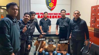 Team Macan Polres Pelabuhan Belawan Amankan Tiga Anggota Geng Motor di Marelan Pasar 9