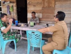 Danramil 16/Laguboti Jalin Silahturahmi dan Kedekatan dengan Perangkat Desa dan Warga Desa Simatibung 