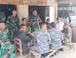 Ngopi Bareng di Pagi Hari Satgas TMMD ke 129 Kodim 0210/TU bersama Kepala Desa Huagong dan Warga