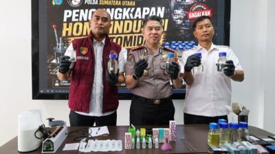Polda Sumut Bongkar Home Industri Vape Mengandung Etomidate, Bahan Baku Diduga Dipasok dari Kamboja