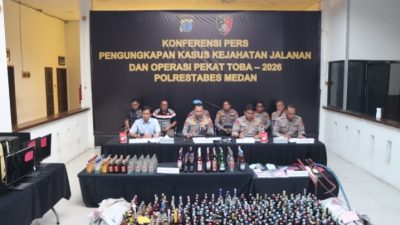 Polrestabes Medan Ungkap 716 Kasus Kejahatan Jalanan dan Hasil Operasi Pekat Toba 2026, 906 Tersangka Diamankan