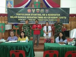 TMMD Ke 129 Kodim 0210/TU Beri Penyuluhan Pelayanan Kesehatan, KB dan Stunting di Desa Sijarango 