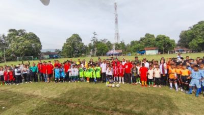Sambut HUT RI Ke 81, Danramil 16/Laguboti Hadiri Pembukaan Turnamen Sepak Bola Pidel Cup 