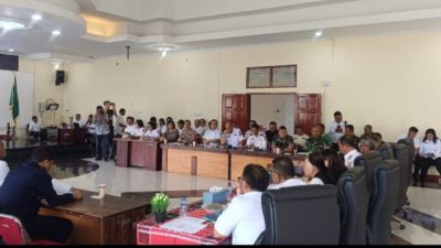 Koramil 17/Balige Hadiri Rakor Persiapan Peringatan HUT RI ke-81 Tingkat Kabupaten Toba.