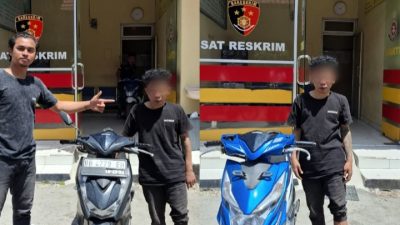 Beraksi di 2 TKP di Balige, Pelaku Curanmor dan Penadah Akhirnya Ditangkap Jatanras Polres Toba