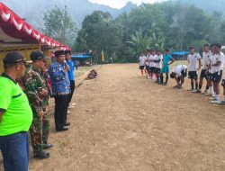 Babinsa Koramil 15/Habinsaran Amankan Turnamen Sepak Bola di HUT RI ke 81