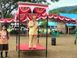 Babinsa Koramil 15/Habinsaran Hadiri Upacara Peringatan Hari Pramuka ke 65 Tahun 2026