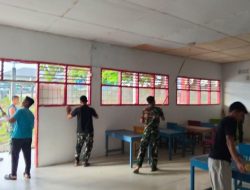 Satgas Bakti TNI Lanjutkan Perbaikan SMK Negeri 1 di Nias Selatan