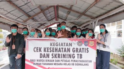 Deteksi Dini Penyakit Menular, Rutan Sidikalang Gelar Cek Kesehatan Gratis dan Skrining TB bagi WBP serta Petugas