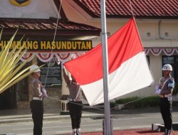Semangat Kemerdekaan, Polres Humbahas Laksanakan Upacara HUT RI ke-81