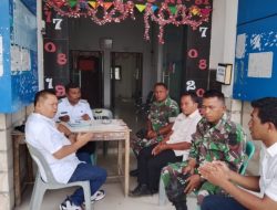 Babinsa Koramil 15/ Habinsaran Jalin Komunikasi Sosial dan Hubungan Baik dengan Camat dan Tokoh Masyarakat