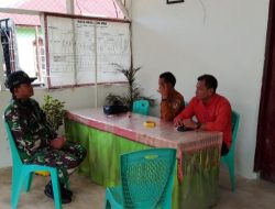 Danramil 16/Laguboti Jalin Silahturahmi dan Kedekatan dengan Kepala Desa dan Perangkat Desa Sidulang 