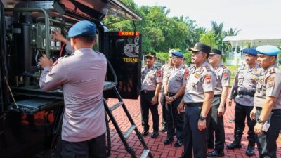 Kapolda Sumut Cek Kesiapsiagaan Personel, Kendaraan dan Peralatan Penanganan Karhutla