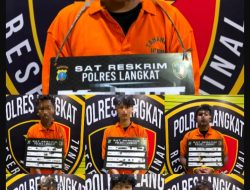 Polres Langkat Tangkap Tujuh Pelaku Pencurian Disertai Kekerasan di Empat Lokasi, Dua Senjata Tajam dan Dua Sepeda Motor Diamankan