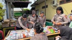 Polwan Polda Sumut Gelar Bakti Kesehatan, 200 Warga Belawan Dapat Pengobatan Gratis