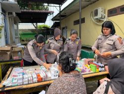 Polwan Polda Sumut Gelar Bakti Kesehatan, 200 Warga Belawan Dapat Pengobatan Gratis