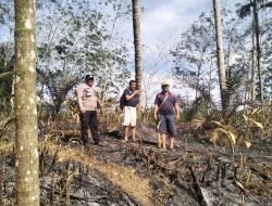 Respon Cepat Polsek Dolok Silau Cek Titik Hotspot di Nagori Dolok Mariah, Api Ditemukan Sudah Padam