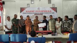 Pemkab dan DPRD Kabupaten Toba Tandatangani Persetujuan Ranperda P.APBD 2026