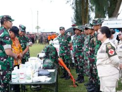 Pangdam I/BB Tinjau Kesiapsiagaan Penanganan Erupsi Gunung Sinabung, 1.279 Personel Disiagakan