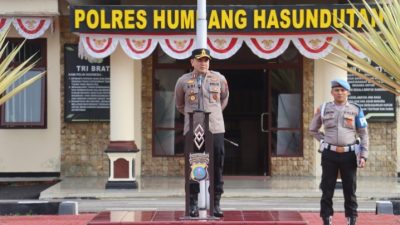 Jaga Situasi Tetap Kondusif, Kapolres Humbahas Beri Atensi Saat Pimpin Apel Pagi