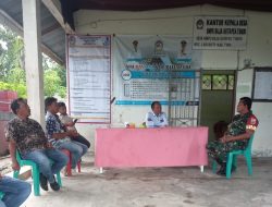 Danramil 16/Laguboti Kapten Inf Hadi Sutrisno Jalin Silahturahmi Bersama Warga 