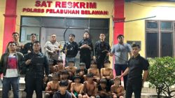 Tim Macan Polres Pelabuhan Belawan Tangkap 13 Pemuda Terkait Geng Motor dan Tawuran, Sita 4 Sajam dan Ketapel