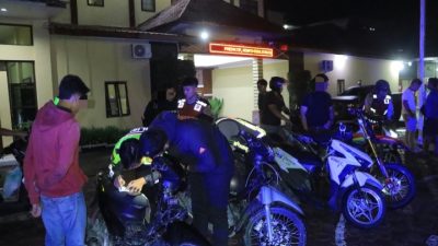 Dini Hari, Polres Samosir Sikat 17 Motor Knalpot Brong, Warga Medan, Tebing, Pematang Siantar hingga Samosir Kena Tilang