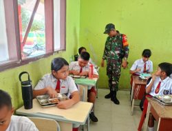 Sertu Pane Aktif Monitoring Pengawasan Penyaluran Program MBG di SDN 2 Laguboti