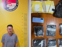 Satres Narkoba Polres Asahan Amankan Kurir Sabu 1,5 Kg di Silau Laut