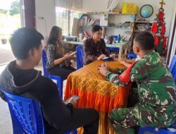 Babinsa Jalin Komunikasi dengan Perangkat Desa Pardomuan Nauli 