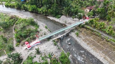 Jembatan Gantung Aek Bargot Padang Lawas Rampung, Progres Capai 100 Persen