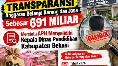 BAKORNAS Desak Transparansi Anggaran Belanja Barang dan Jasa Sebesar 691 Miliar, Meminta APH Menyelidiki Kepala Dinas Pendidikan Kabupaten Bekasi