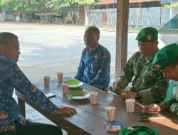 Babinsa Jalin Hubungan Baik dengan Perangkat Kelurahan Laguboti
