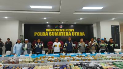 Polda Sumut Ungkap Tiga Kasus Narkoba, Sita 244 Kg Sabu