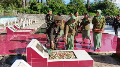 Peringati HUT TNI Ke-81, Dandim 0210/TU Pimpin Upacara Ziarah Nasional di Makam Pahlawan Tarutung
