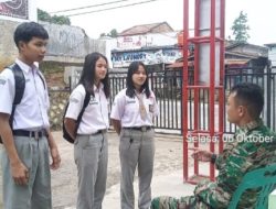 Babinsa Serda J Pardosi Ajak Siswa SMKN 1 Balige Untuk Jauhi Narkoba 