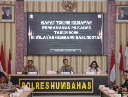 Rapat Teknis Pilkades Serentak, Polres Humbahas Tekankan Sinergi dan Kesiapsiagaan