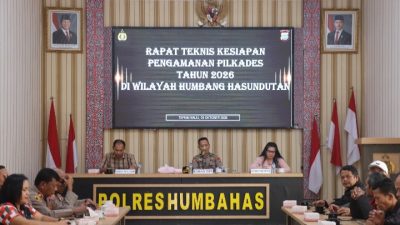 Rapat Teknis Pilkades Serentak, Polres Humbahas Tekankan Sinergi dan Kesiapsiagaan