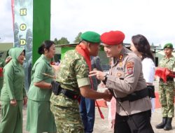 Sambut Danyonif TP 955/HS yang Baru, Kapolres Humbahas Tegaskan Soliditas TNI-Polri