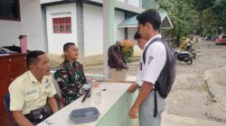 Babinsa Serda O Simanjuntak Berikan Pembinaan Karakter Kepada Siswa SMKN 1 Balige
