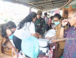 Babinsa Koramil 17/Balige Hadiri Undangan Pelaksanaan Posyandu dan Cek Kesehatan Gratis