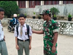 Babinsa Ajak Siswa SMKN 1 Balige Untuk Jauhi Narkoba 