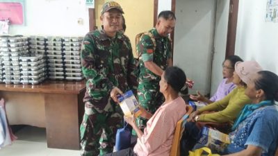 Babinsa Hadiri Undangan Pelaksanaan Posyandu dan Cek Kesehatan Gratis di Kelurahan Lumban Dolok Hauma Bange
