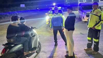 Cegah Balap Liar Hingga Dini Hari, Satlantas Polres Toba Patroli Blue Light di Malam Minggu