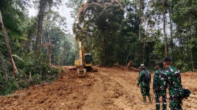 Satgas TMMD ke-130 Gas Pengerjaan Jalan Lingkar Bukit Pamewa, Progres Capai 55 Persen